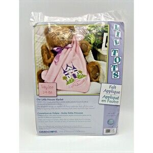 Dimensions Li'l Tots Our Little Princess Blanket Felt Applique Kit 28"x40" NEW